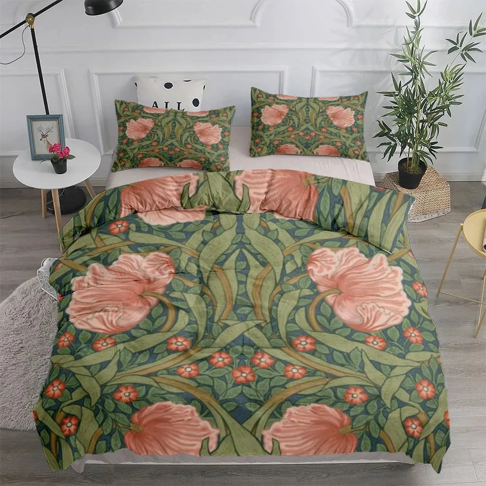William Morris Victorian Duvet Cover Set King Queen Double Full Twin Single Size Bed Linen Set