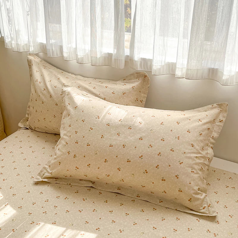100% Cotton Duvet Cover Set Cute Cartoon Bedding Set 1 Duvet Cover 2 Pillow Shams Breathable Bed Set Single/Double/King/240x220