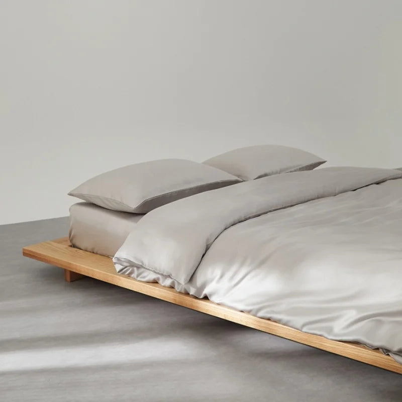New Summer Cool Silky Quilt Cover for Bedroom Lyocell Solid Grey Brief Home Hotel Bed Linen Us Single Duvet Cover 168*228cm*1pc