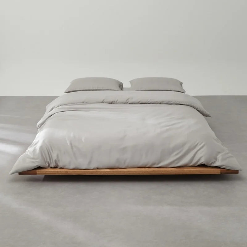 New Summer Cool Silky Quilt Cover for Bedroom Lyocell Solid Grey Brief Home Hotel Bed Linen Us Single Duvet Cover 168*228cm*1pc