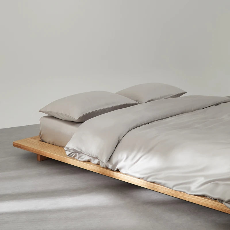 New Summer Cool Silky Quilt Cover for Bedroom Lyocell Solid Grey Brief Home Hotel Bed Linen Us Single Duvet Cover 168*228cm*1pc