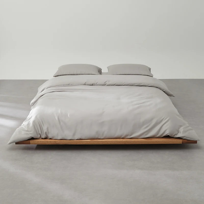 New Summer Cool Silky Quilt Cover for Bedroom Lyocell Solid Grey Brief Home Hotel Bed Linen Us Single Duvet Cover 168*228cm*1pc