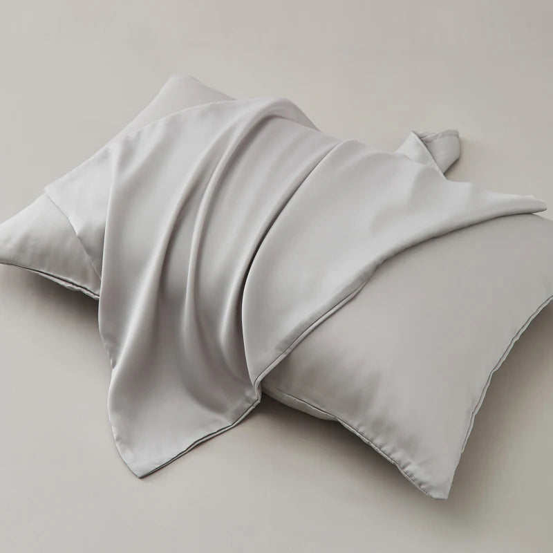 New Summer Cool Silky Quilt Cover for Bedroom Lyocell Solid Grey Brief Home Hotel Bed Linen Us Single Duvet Cover 168*228cm*1pc